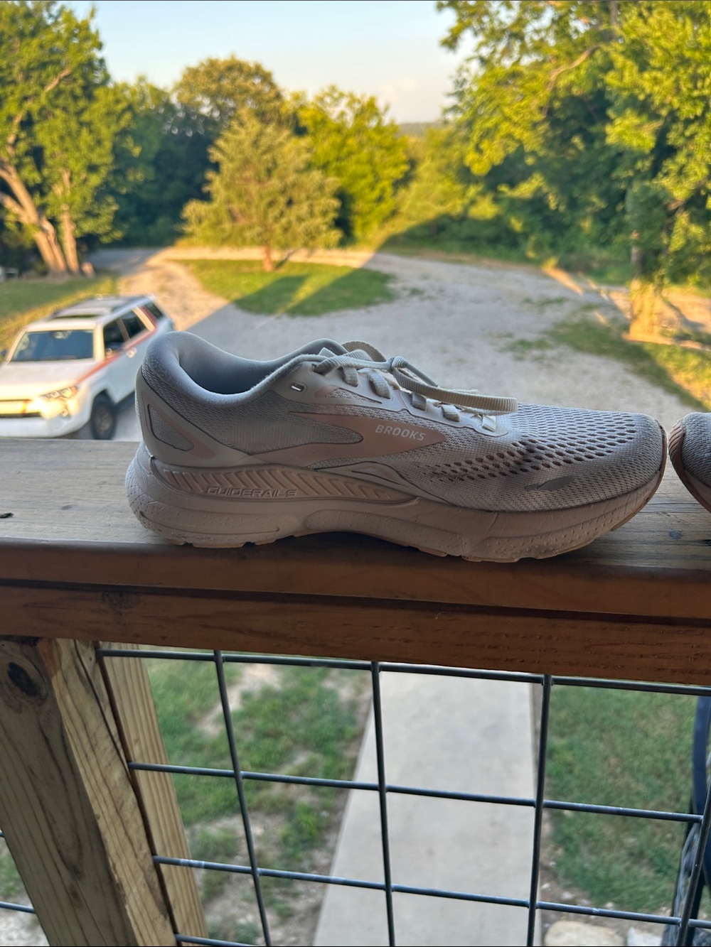 Brooks Women's Running Sneakers in Cream with Pink Accents - Picture 12 of 16